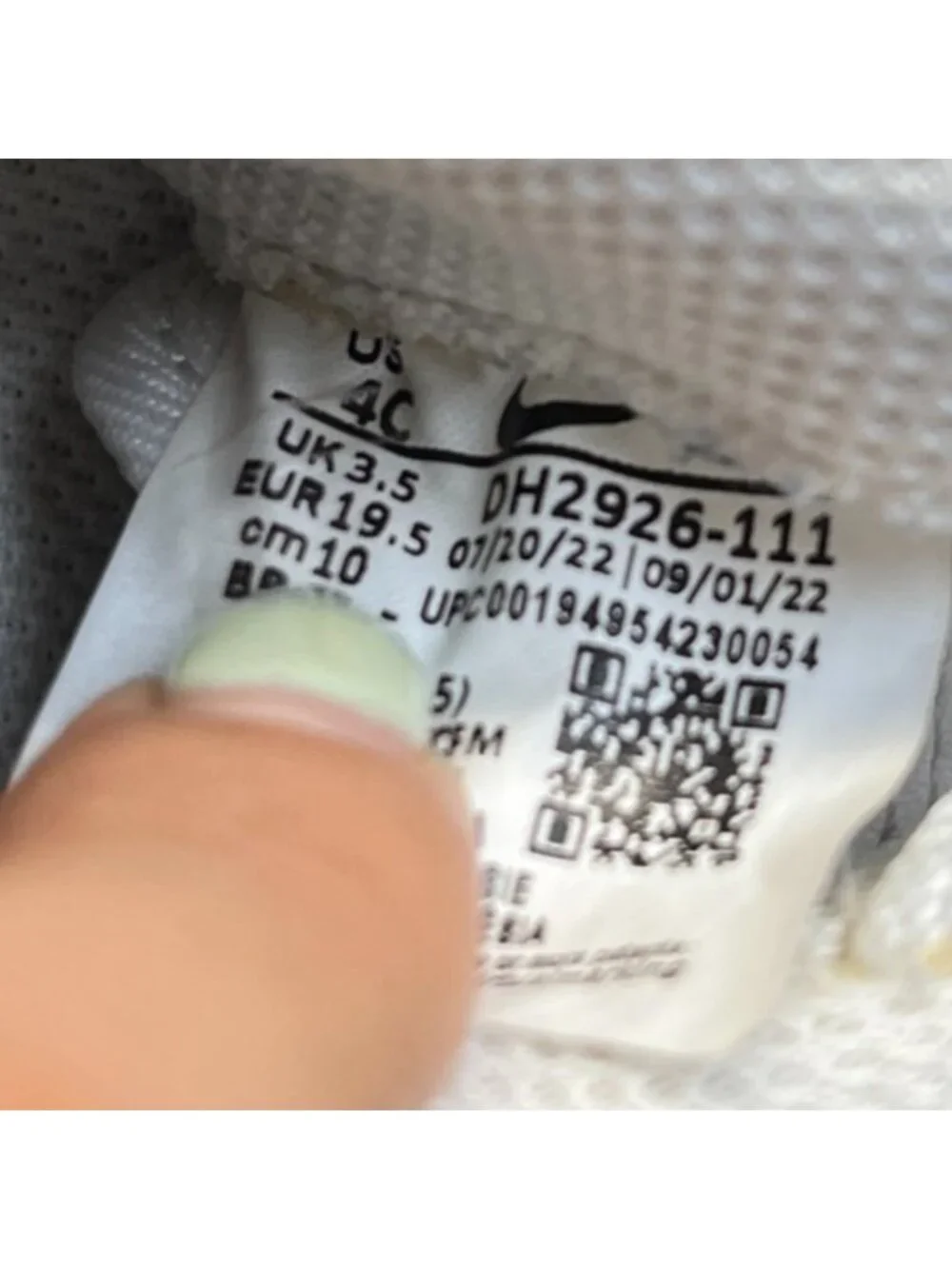 Nike Air Force 1 Low Toddler Size 4C White Athletic Leather Shoes Sneakers